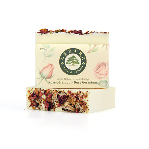 Rose Geranium Natural Soap - cedarz